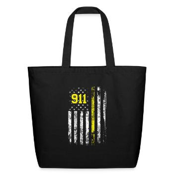 911 First USA - Eco-Friendly Cotton Tote - black - Front