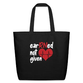 Nurse Nursing Registered Nurse - Eco-Friendly Cotton Tote - black - Front