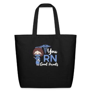 Nurse Nursing Registered Nurse - Eco-Friendly Cotton Tote - black - Front