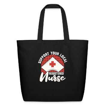 Nurse Nursing Registered Nurse - Eco-Friendly Cotton Tote - black - Front