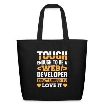 Web Developer - Eco-Friendly Cotton Tote - black - Front