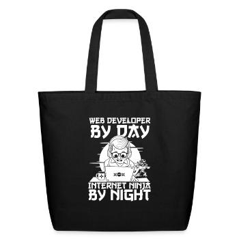 Web Developer - Eco-Friendly Cotton Tote - black - Front