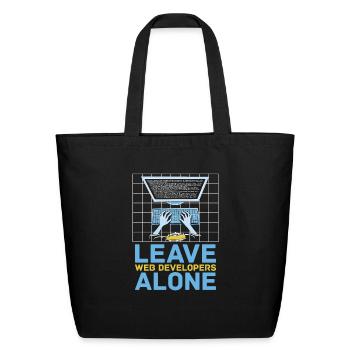 Web Developer - Eco-Friendly Cotton Tote - black - Front