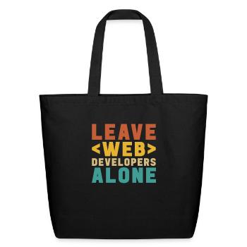 Web Developer - Eco-Friendly Cotton Tote - black - Front