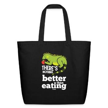 Hungry iguana - Eco-Friendly Cotton Tote - black - Front