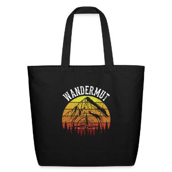 Wandermut - Eco-Friendly Cotton Tote - black - Front
