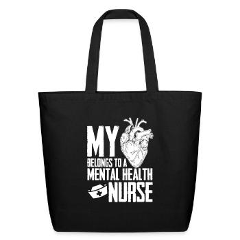 Nurse Nursing Psych Nurse - Eco-Friendly Cotton Tote - black - Front