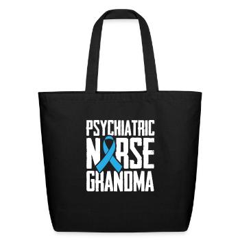 Nurse Nursing Psych Nurse - Eco-Friendly Cotton Tote - black - Front