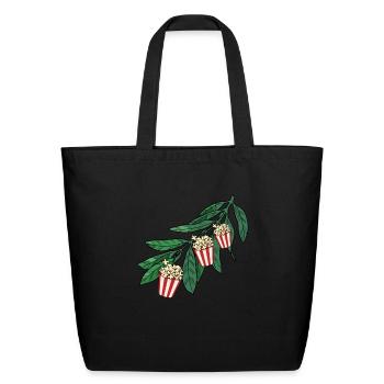 Popcorn - Eco-Friendly Cotton Tote - black - Front