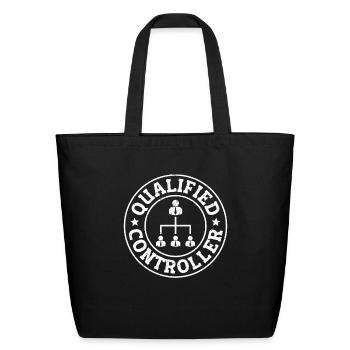 Leadership Controller - Eco-Friendly Cotton Tote - black - Front