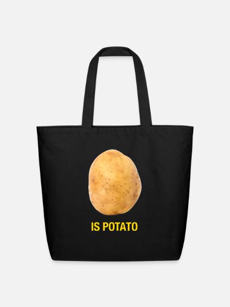 Colbert Is Potato Shirt - Eco-Friendly Cotton Tote - black