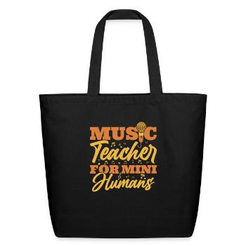 Music Teacher Pre School - Eco-Friendly Cotton Tote - black - Front