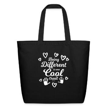 Autist dear heart autism gift - Eco-Friendly Cotton Tote - black - Front