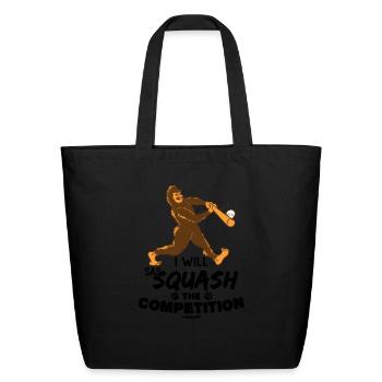 Sasquatch baseball - Eco-Friendly Cotton Tote - black - Front