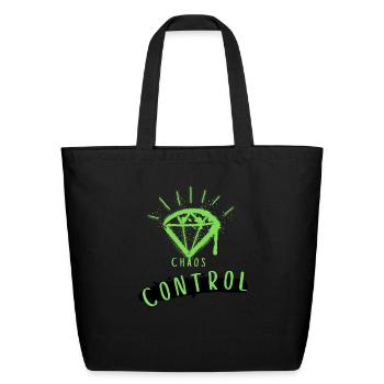 Chaos Control - Eco-Friendly Cotton Tote - black - Front