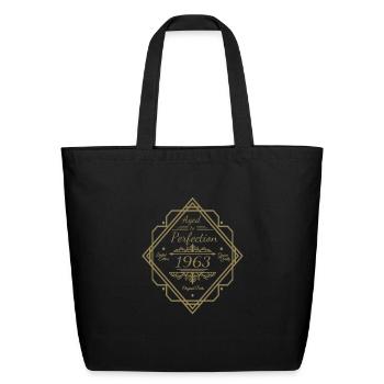 Vintage 1963 Birthday Matured to Perfection - Eco-Friendly Cotton Tote - black - Front