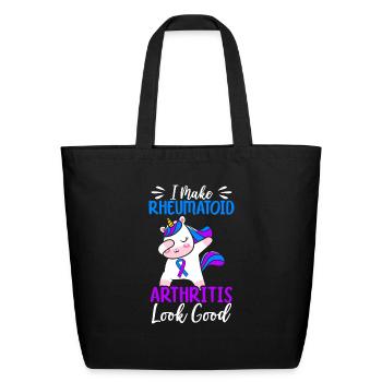 I Make Rheumatoid Arthritis Look Good Unicorn - Eco-Friendly Cotton Tote - black - Front