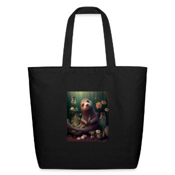 Self Conscious Worried Otter Funny Sea Otter Puns - Eco-Friendly Cotton Tote - black - Front