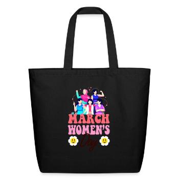 International Women's Day: A Symbol of Women's Uni - Eco-Friendly Cotton Tote - black - Front