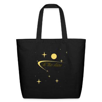 To the stars - Eco-Friendly Cotton Tote - black - Front