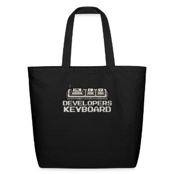 Developer Coder Funny Programming Humor Software - Eco-Friendly Cotton Tote - black - Front
