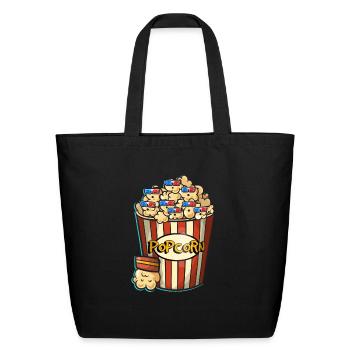 Popcorn - Eco-Friendly Cotton Tote - black - Front