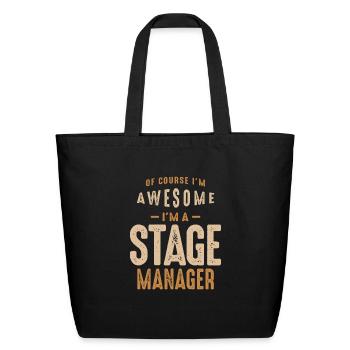 Stage Manager - Eco-Friendly Cotton Tote - black - Front