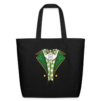 Leprechaun Costume St Patricks Day - Eco-Friendly Cotton Tote - black - Front