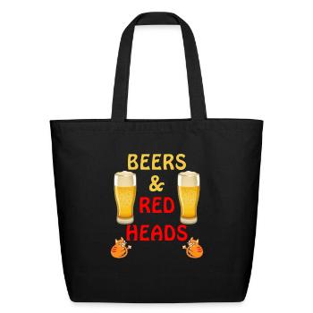 Beers & Red Heads Apparel - Eco-Friendly Cotton Tote - black - Front