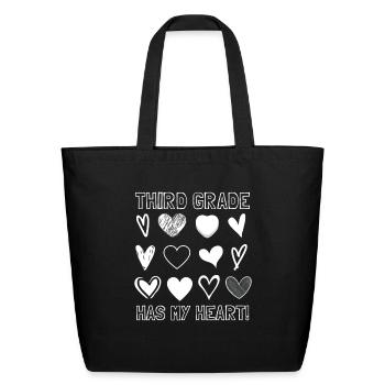 Third Grade 3rd Grade Teacher - Eco-Friendly Cotton Tote - black - Front