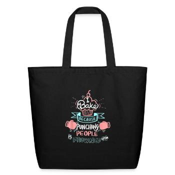 Funny Baking I Funny Cooking - Eco-Friendly Cotton Tote - black - Front