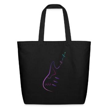 Guitar life Design - Eco-Friendly Cotton Tote - black - Front
