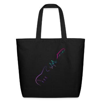 Guitar life Gift - Eco-Friendly Cotton Tote - black - Front