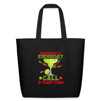 Margarita Emergency Call 9-Juan-Juan Party Cinco D - Eco-Friendly Cotton Tote - black - Front
