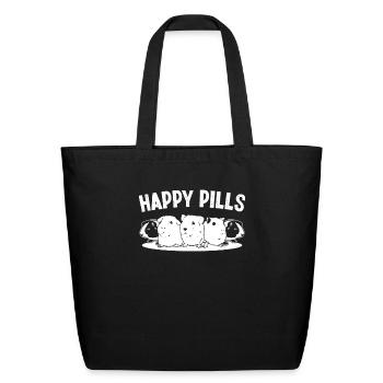 Happy Pills - Eco-Friendly Cotton Tote - black - Front