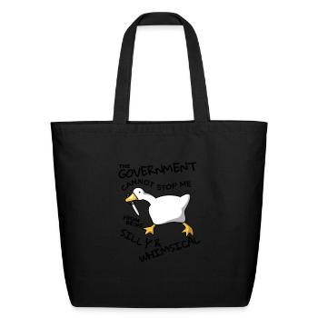 The Government Cannot Stop Me - Eco-Friendly Cotton Tote - black - Front
