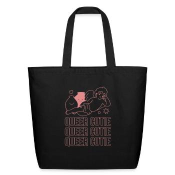Queer cutie - Eco-Friendly Cotton Tote - black - Front