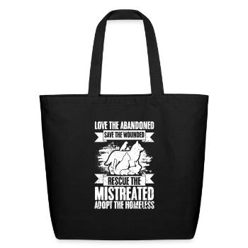 Inspirational Animal Foster For Kind Animal Rights - Eco-Friendly Cotton Tote - black - Front