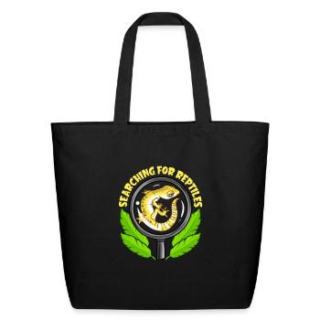 Searching For Reptiles - Eco-Friendly Cotton Tote - black - Front