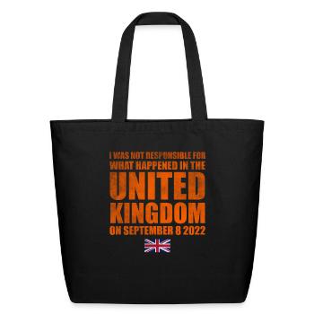 I was not responsible for what happened in the uni - Eco-Friendly Cotton Tote - black - Front
