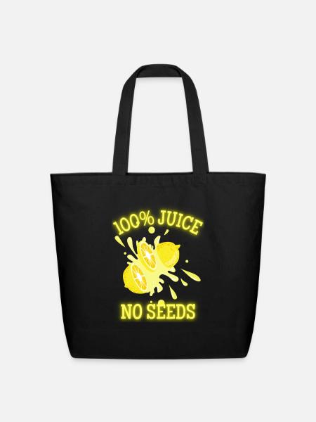100 juice no seeds Classic - Eco-Friendly Cotton Tote - black