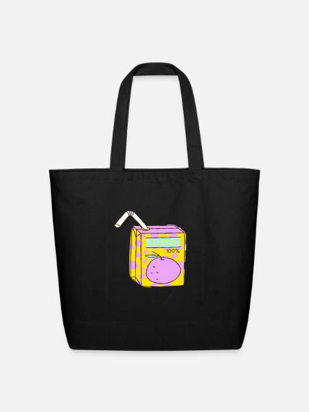 all juice no seeds - Eco-Friendly Cotton Tote - black