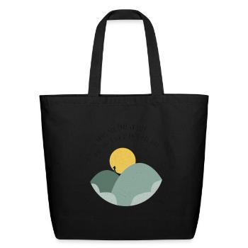 Inspiration course en sentier - Sac fourre-tout en coton naturel - noir - Devant