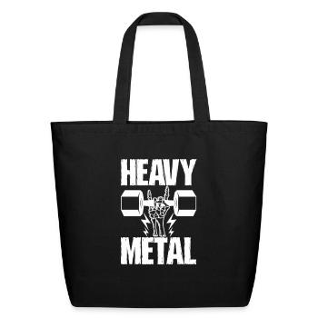 Heavy Metal Lifting - Eco-Friendly Cotton Tote - black - Front