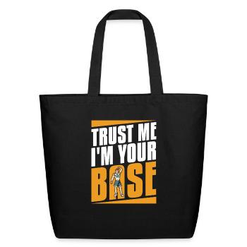 Cheerleading Cheerleader Base - Eco-Friendly Cotton Tote - black - Front