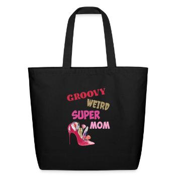 Groovy Weird Super Maman - Sac fourre-tout en coton naturel - noir - Devant