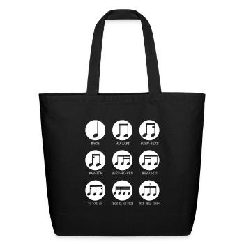 Musical Notes Classical Music Composer Teacher - Eco-Friendly Cotton Tote - black - Front