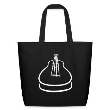 Ukulele Drawing Ukulele Enthusiast - Eco-Friendly Cotton Tote - black - Front