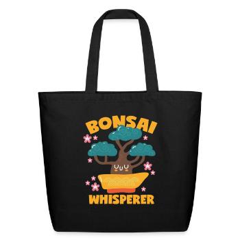 Bonsai Whisperer - Eco-Friendly Cotton Tote - black - Front
