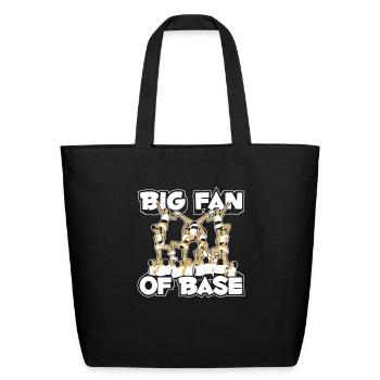 Cheerleading Cheerleader Base - Eco-Friendly Cotton Tote - black - Front
